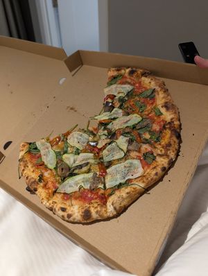 Pizza siciliana at SoLita in Canberra