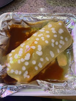 Vegan Wet Burrito  at Gordos Mexican Food in Waialua