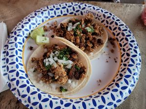 Street Tacos with spicy tofu at Gordos Mexican Food in Waialua