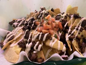 nachos   at Gordos Mexican Food in Waialua