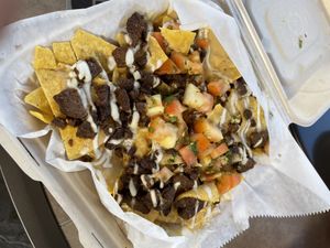 Vegan Asada Nachos   at Gordos Mexican Food in Waialua
