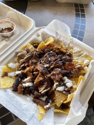 Vegan Carnitas Nachos   at Gordos Mexican Food in Waialua