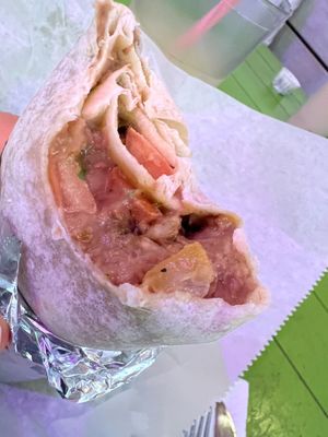 Regular-size soy asada burrito at Gordos Mexican Food in Waialua