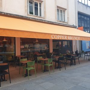 Outsider the restaurant at Copper Branch in Nancy