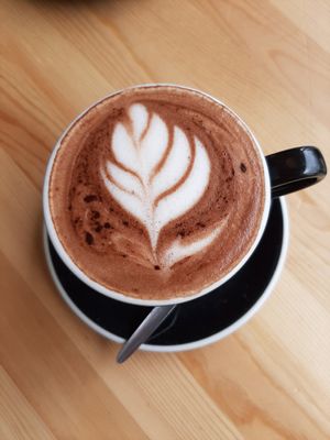 Vegan hot chocolate at House Coffee Co in Shrewsbury