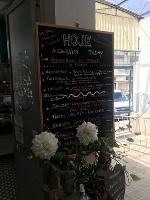 Menu of the day at Casa Sana in Nazare