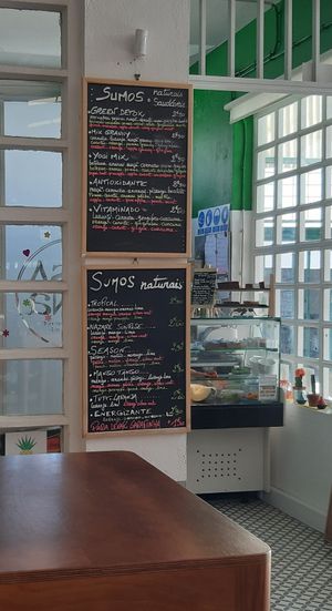 It has lots of juices made with fresh fruit!!! at Casa Sana in Nazare