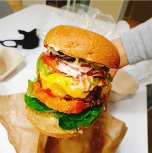 Avocado wasabi mayo burger at Style Vegan - 스타일비건 in Seoul