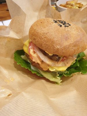 burgers are BIG at Style Vegan - 스타일비건 in Seoul