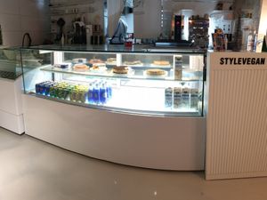 cakes in the chilled cabinet at Style Vegan - 스타일비건 in Seoul