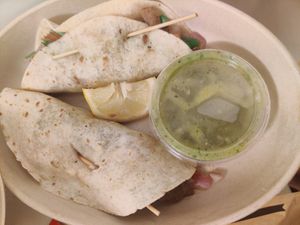 Tacos con carne asada at Style Vegan - 스타일비건 in Seoul