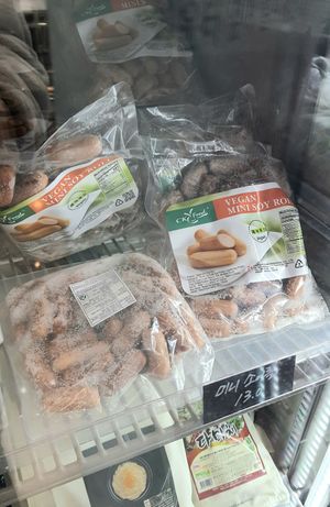 vegan mini sausages at Style Vegan - 스타일비건 in Seoul