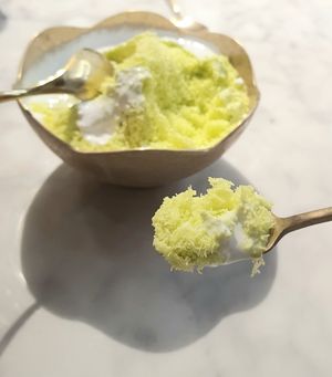 melon bingsu (on the house) at Style Vegan - 스타일비건 in Seoul