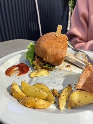 Half the cheeseburger   at Style Vegan - 스타일비건 in Seoul
