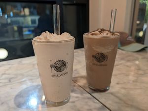 Strawberry and chocolate milk shake! at Style Vegan - 스타일비건 in Seoul