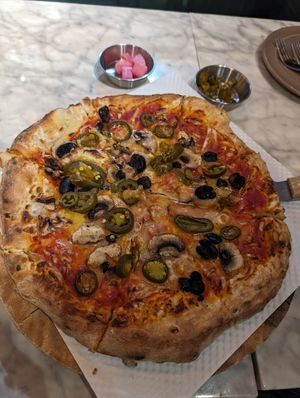 Jalapeno pizza at Style Vegan - 스타일비건 in Seoul