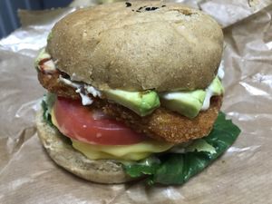 Wasabi avocado berger at Style Vegan - 스타일비건 in Seoul