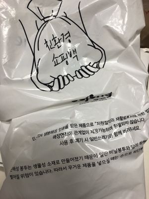 Biodegradable shopping bag at Style Vegan - 스타일비건 in Seoul