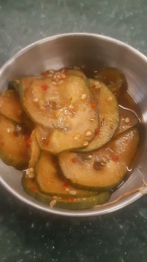 cucumber kimchi at Lucky Tortoise Dumpling Company - Temple Bar in Dublin