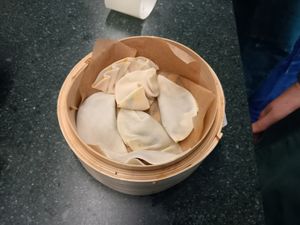 uncooked handmade dumplings at Lucky Tortoise Dumpling Company - Temple Bar in Dublin