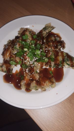 Vegan okonomiyaki at Lucky Tortoise Dumpling Company - Temple Bar in Dublin
