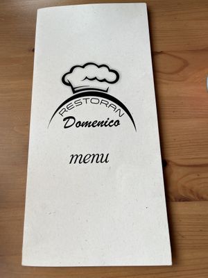 The menu  at Domenico in Varazdin