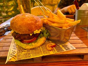 Vegan burger at Domenico in Varazdin