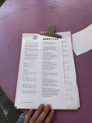 Menu card   at The Cool Cat in Warsaw