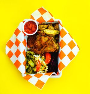 Crispy oyster mushrooms (Vegan) at Patison in Gdansk