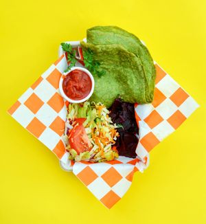 Spinach & potato pancakes (Vegan) at Patison in Gdansk