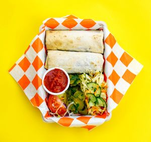 Burrito with plant-based meat (Vegan) at Patison in Gdansk