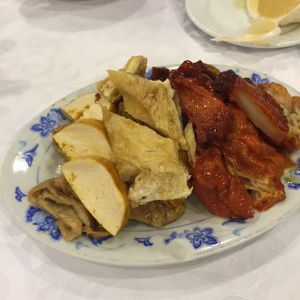 Mixed wheat gluten (seitan) at Man Bo Vegetarian in Kowloon