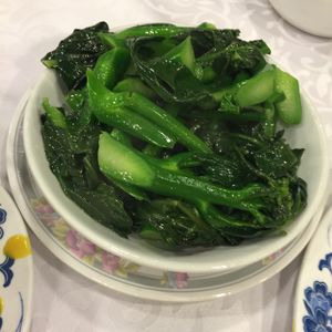 Stir-fried veggie with ginger sauce at Man Bo Vegetarian in Kowloon