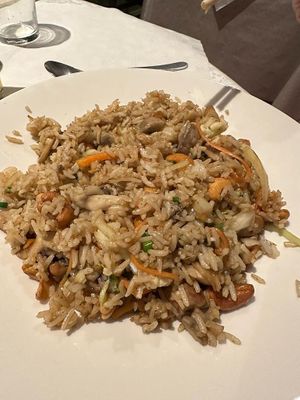 Mushroom Cashew nut fried rice at Choi Gan in Clitheroe