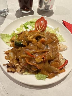 Skewered Su Cay Kebab (mock chicken) at Choi Gan in Clitheroe