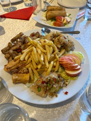 Salt and pepper platter (everything is so delicious) at Choi Gan in Clitheroe