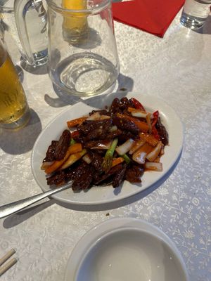 Crispy Chilli Su Bo mock beef (one of my favourite) at Choi Gan in Clitheroe