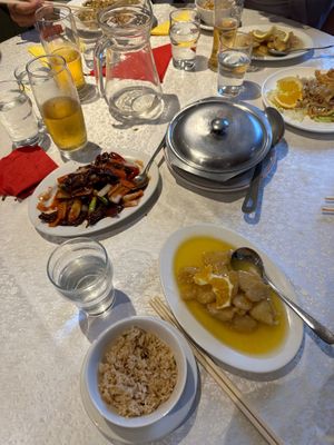 Su Cay Orange sauce (mock chicken) at Choi Gan in Clitheroe