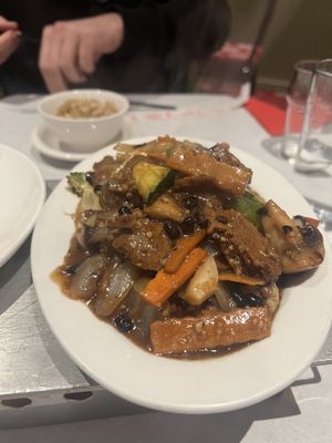 Beef with black bean saucee #Veganuary at Choi Gan in Clitheroe