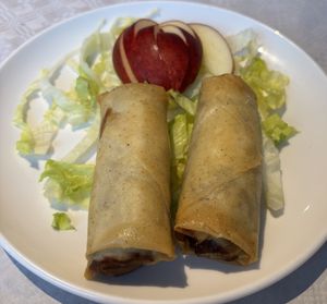 Starter of crispy spring rolls. Loved the apple side    at Choi Gan in Clitheroe