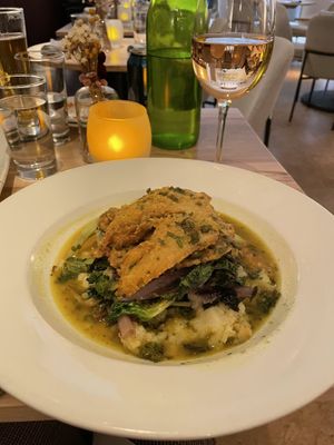 Chicken Picatta, really good  at Blossom Restaurant on University in New York City
