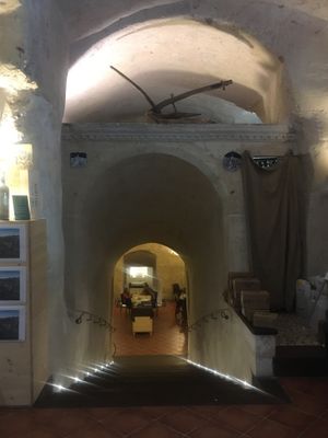 One of the halls inside  at Agriristories in Matera
