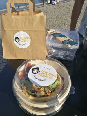 Ready to take. at Hummus Sapiens - Maybe closed in Malmo