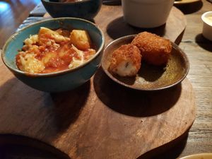 Patatas Brava and Goat Cheese at Gewoon Bij Roon in Castricum