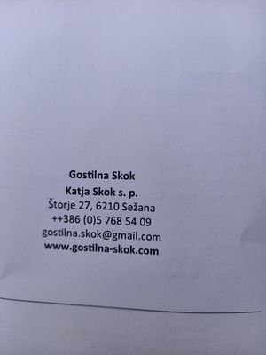 Adresse  at Gostilna Skok in Sezana