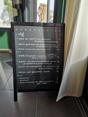 Menu at Vangroenten in Hasselt