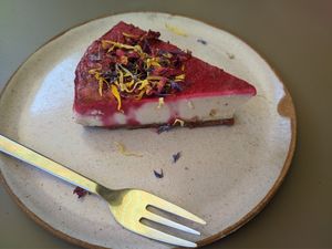 Cheesecake vegan (cajou) at Vangroenten in Hasselt
