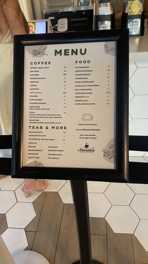 Menù  at Narrative Coffee Roasters in Naples