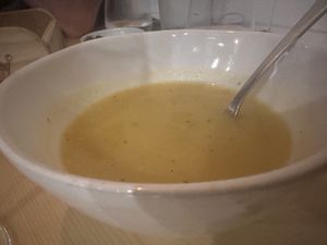 Vegetable soupp  at Sete Restaurante in Coimbra