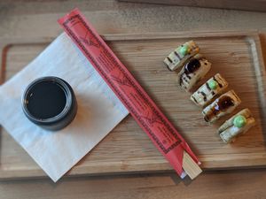 Aubergine sushi at D'n Burgemister in Veldhoven